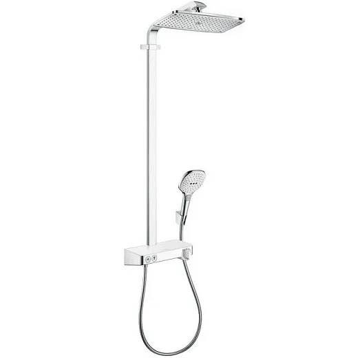 Душевая система Hansgrohe Raindance Select E 360 1jet ST Showerpipe 27288400, белый/хром