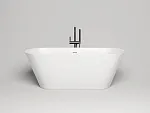 Ванна Salini Mona 102922MF, 169 х 72 см, из искусственного камня S-Stone, цвет белый матовый, покраска по RAL полностью