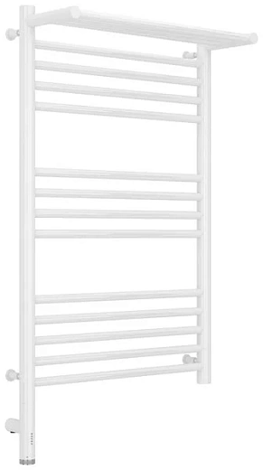 Полотенцесушитель электрический Сунержа Богема 3.0 800 x 500 с полкой, ширина 53.2 см, высота 92.4 см, белый, L/R