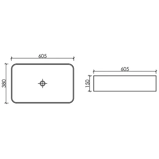 Умывальник Ceramicanova Element CN6053 60см сантехфарфор белый, CN6053