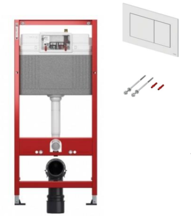 Система инсталляции для унитазов Tece TECEbase kit 9 400 413 4 в 1 с кнопкой смыва