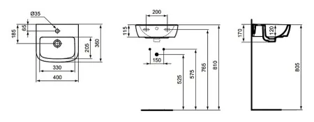 Рукомойник Ideal Standard Tempo T056701