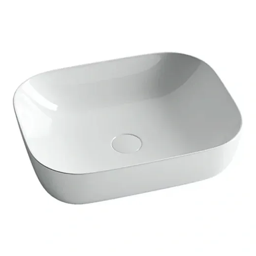 Раковина Ceramicanova CN6008 50.5 x 40.5 x 14 см, накладная, прямоугольная, без перелива, сантехфарфор
