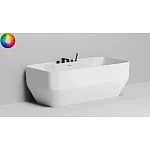 Ванна Salini Картелла 1054201MF, 170 х 80 см, из искусственного камня С-Стоун/S-Stone, цвет белый матовый, покраска по RAL полностью