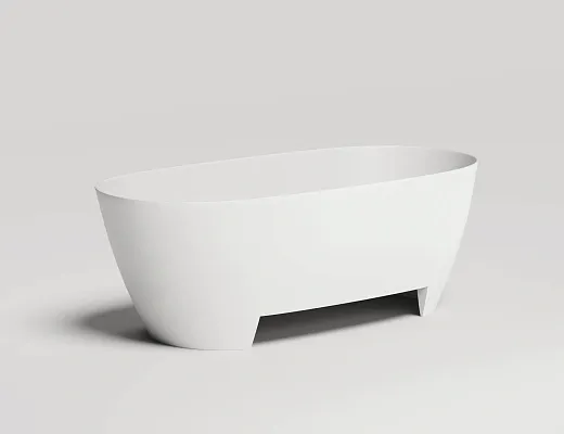 Ванна Salini Sofia Light 103611GF, 164 х 76 см, из искусственного камня S-Sense, цвет белый, покраска по RAL полностью