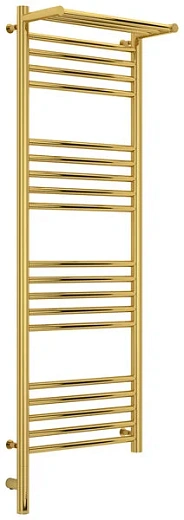Полотенцесушитель электрический Сунержа Богема 3.0 1200 x 400 с полкой, ширина 43.2 см, высота 132.4 см, золото, L/R