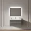 Зеркало Sancos Square 2.0 SQ2.900, 90 x 70 см, с подсветкой, c сенсорным выключателем, цвет белый