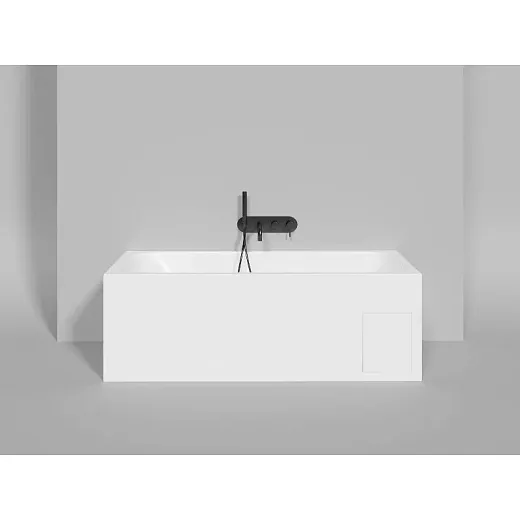 Ванна Salini Orlanda Kit 102115MF 160 х 70 см, из искусственного камня S-Sense, с донным клапаном, цвет белый матовый, покраска по RAL полностью