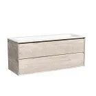 Тумба под раковину Sancos Marmi 2.0 MR2.0120EG, 120 см, подвесная, цвет дуб галифакс натуральный
