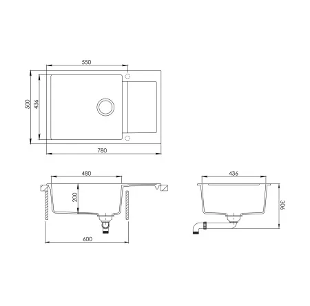 Мойка AquaSanita Tesa plus SQT 105 120 AW cerrus