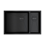 Кухонная мойка из нержавейки Omoikiri Taki 69-2-U/IF-GB-L Side графит