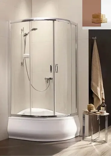 Душевой уголок Radaway Premium Plus E 30493-01-08N, 120 х 90 см, стекло коричневое, профиль хром