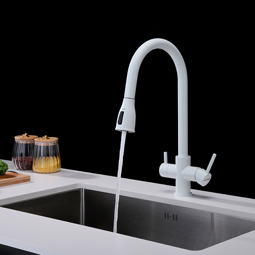 Смеситель PAULMARK LANGE La214212-431 (белый/белый матовый)