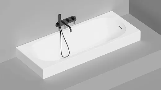 Ванна Salini Ornella Kit 102416GF, 160 х 70 см, из искусственного камня S-Sense, цвет белый, покраска по RAL полностью