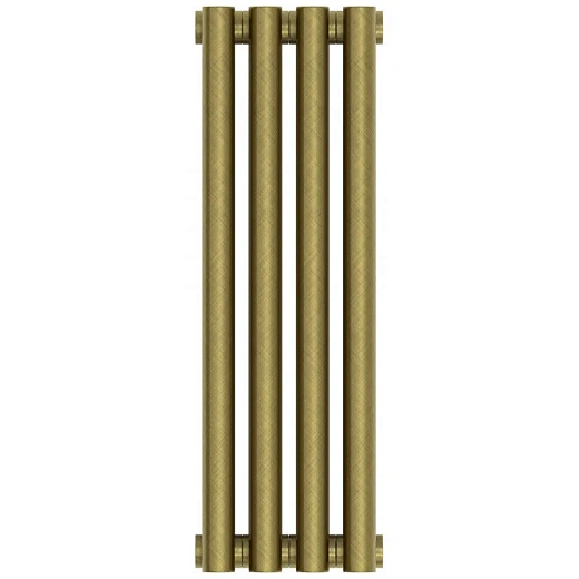Радиатор трубчатый Сунержа Эстет-1, 4 секции, ширина 18 см, высота 50 см, боковое подключение, цвет состаренная бронза, 05-0301-5004