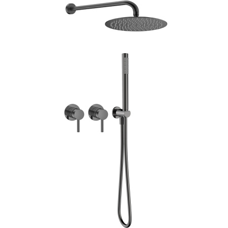 Душевая система AQUAme Siena Slim 002, встраиваемая, на 2 режима, с внутренней частью, сталь оружейная PVD Душевая система AQUAme Siena Slim 002, встраиваемая, на 2 режима, с внутренней частью, сталь оружейная PVD