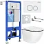 Комплект инсталляции с унитазом 6 в 1 Roxen StounFix Dual Fresh 964631 (состоит из: 710200, Santi 410260W, 530110-01B)
