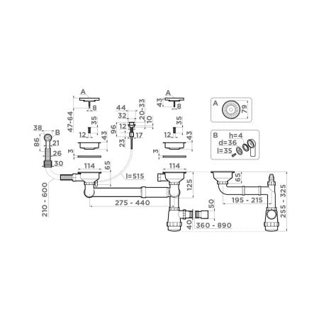 Арматура для полуторачашевых моек Omoikiri WK-1,5CL-R AB022-A Арматура для полуторачашевых моек Omoikiri WK-1,5CL-R AB022-A