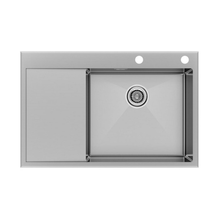 Кухонная мойка Paulmark Kroner Edge 78F L PM777851-BSL брашированная сталь левая