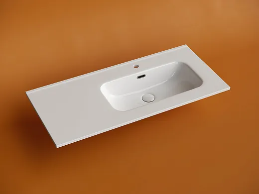 Раковина накладная мебельная CeramicaNova Element, прямоугольная, 1010x465x180 мм, чаша справа, белый глянцевый, CN7003R