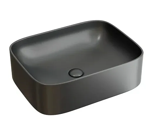 Раковина Ceramicanova Element CN6052MDH, 50 см, сантехфарфор, цвет темный антрацит матовый