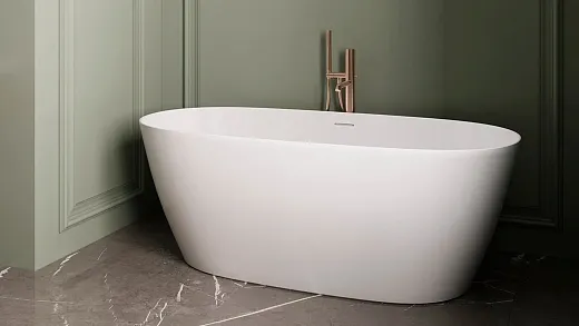 Ванна Salini Лофо UM12112, 170 х 80 см, из искусственного камня Гелькоат/Gelcoat, цвет белый глянцевый