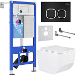 Комплект инсталляции с унитазом 6 в 1 Roxen StounFix Dual Fresh 545698 (состоит из: 710200, Santi 410280B, 530145-01)