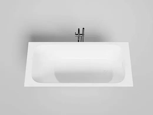 Ванна Salini Orlanda Kit 102122MF, 180 х 80 см, из искусственного камня S-Stone, цвет белый матовый, покраска по RAL полностью