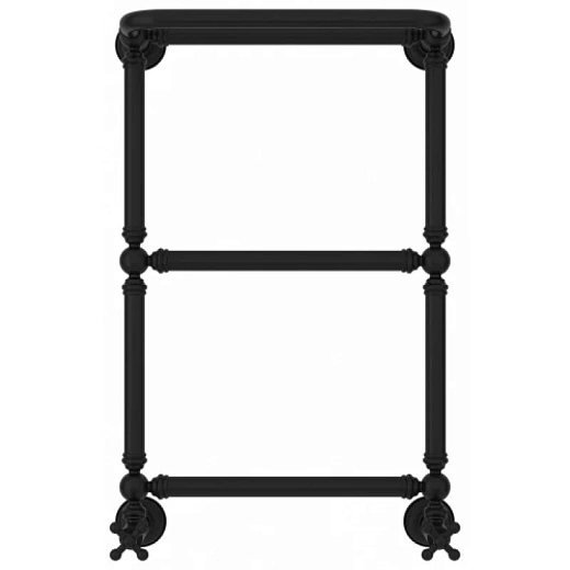 Полотенцесушитель водяной Сунержа Ренессанс 1386 31-0281-6640, 660x400, с полкой, цвет матовый черный