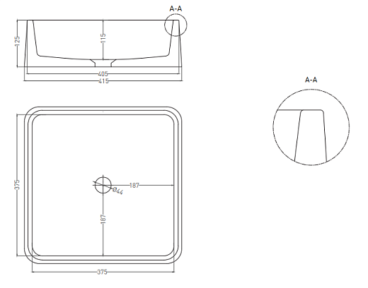 1102202M Раковина накладная Salini GLORIA 02 (S-Stone, матовый)