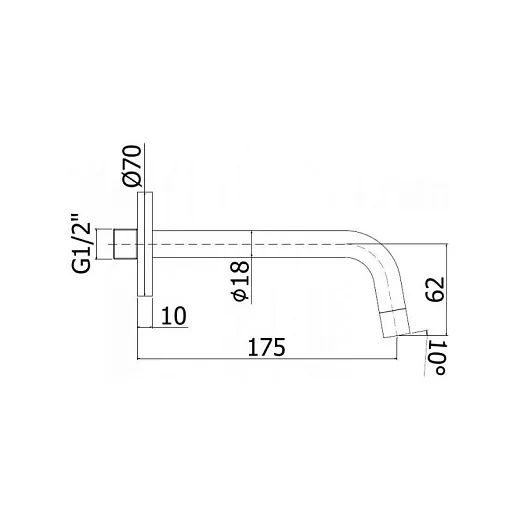 Излив для ванны Paffoni Light белый матовый, ZBOC045BO
