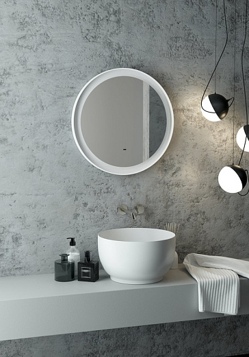 Зеркало Континент Planet White d600 бесконтактный овальный сенсор ЗЛП2624