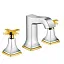 Смеситель Hansgrohe Metropol Classic 31306090 для раковины на 3 отверстия, хром/золото