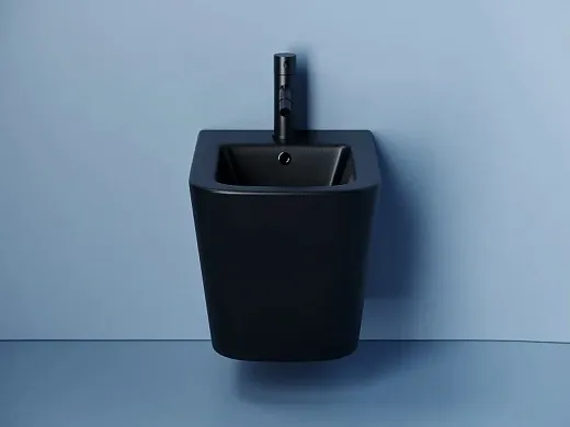 Биде Ceramicanova Union CN4010MB, подвесное, черное матовое, сантехфарфор