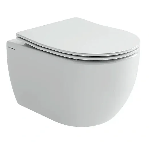 Комплект: инсталляция Ceramicanova Balance с кнопкой Balance Rect золото брашированное и унитаз подвесной Ceramicanova Play Tornado с сиденьем микролифт