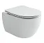 Комплект: инсталляция Ceramicanova Balance с кнопкой Balance Rect золото брашированное и унитаз подвесной Ceramicanova Play Tornado с сиденьем микролифт