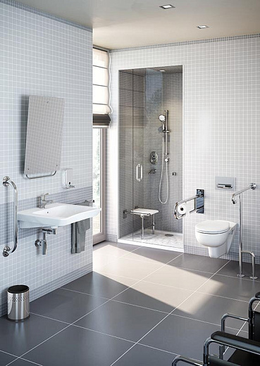 Унитаз подвесной Vitra Conforma 5810B003-6234, безободковый, с сиденьем, для людей с ограниченными возможностями