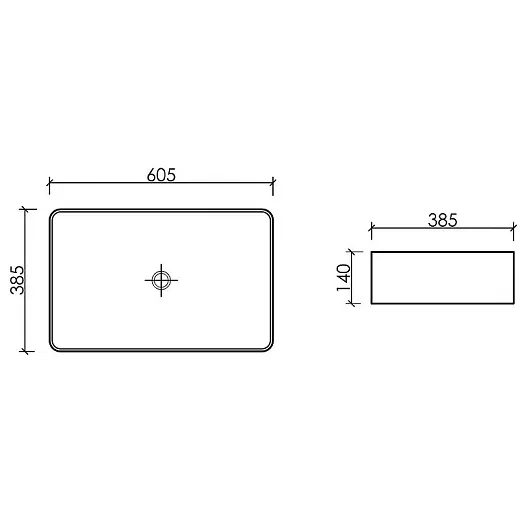 Умывальник Ceramicanova Element CN6065 60см сантехфарфор белый, CN6065