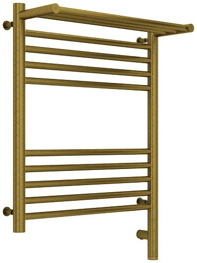 Полотенцесушитель электрический Сунержа Богема 3.0 600 x 500 с полкой, ширина 53.2 см, высота 72.4 см, состаренная бронза, L/R