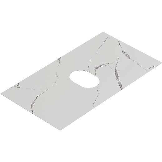 Столешница из керамогранита Aqwella STG814X476MW белый мрамор