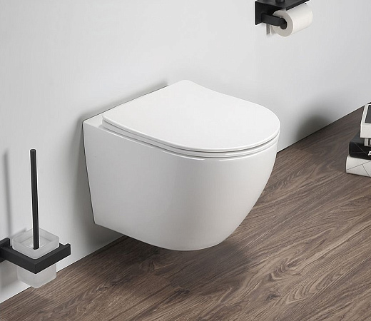 Унитаз подвесной UnicoPureza UNO 37x49 безободковый белый SoftClose