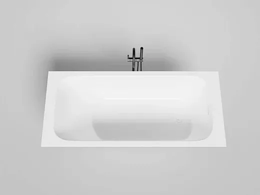 Ванна Salini Orlanda Kit 102122MF, 180 х 80 см, из искусственного камня S-Stone, цвет белый матовый, покраска по RAL полностью