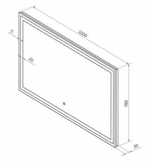 Зеркало Континент Clamm LED 100x70 с подсветкой