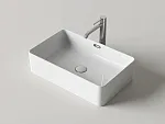 Умывальник накладной Ceramicanova Алессия (Alessia) 55x34x14см с переливом, белый, CN6085