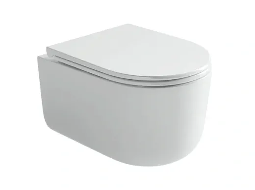 Подвесной унитаз Ceramicanova Ulma, CN4006T, Торнадо, безободковый, крышка-сиденье микролифт, белый, сантехфарфор