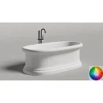 Ванна Salini Опера 1052201MF, 180 х 90 см, из искусственного камня С-Стоун/S-Stone, цвет белый матовый, покраска по RAL полностью