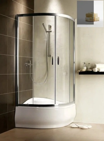 Душевой уголок Radaway Premium Plus A 30411-01-05N, 80 х 80 см, стекло графит, профиль хром 30411-01-05N