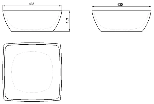 Раковина Holbi Jupiter, 44x44, из Solid Surface