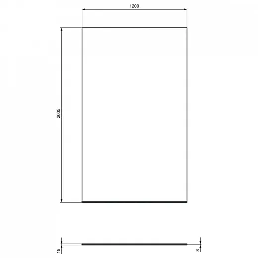 Реверсивная фиксированная панель 120 см Ideal Standard I.Life WetRoom Dual T4876EO