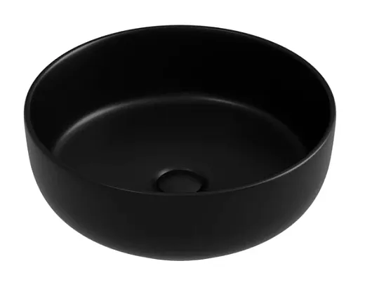 Раковина Ceramicanova Taycan CN12003MB, 37.5 см, сантехфарфор, накладная, черный матовый